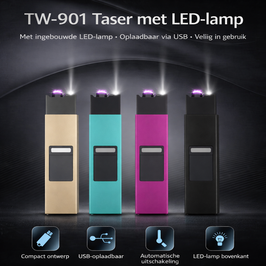 Mini Taser sleutelhanger met Led Lamp  30.000 Volt