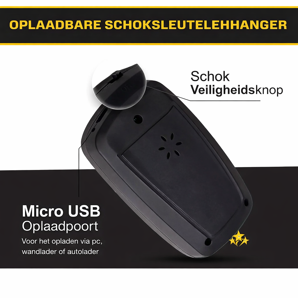 3-in-1 Security Tool – Zaklamp, Alarm & Taser 30.000 Volt