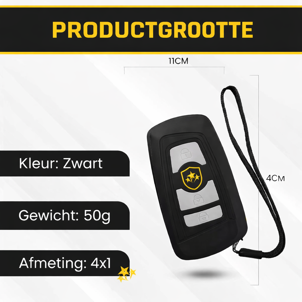 3-in-1 Security Tool – Zaklamp, Alarm & Taser 30.000 Volt