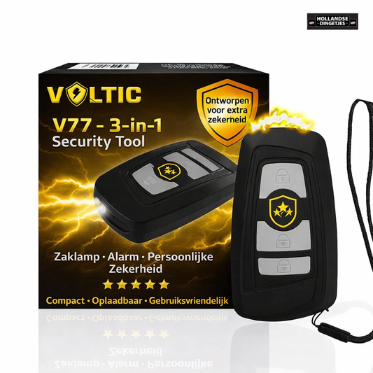 3-in-1 Security Tool – Zaklamp, Alarm & Taser 30.000 Volt